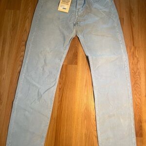 Denim Blue Colored Corduroys Men’s 33/34 Cords New With Tags